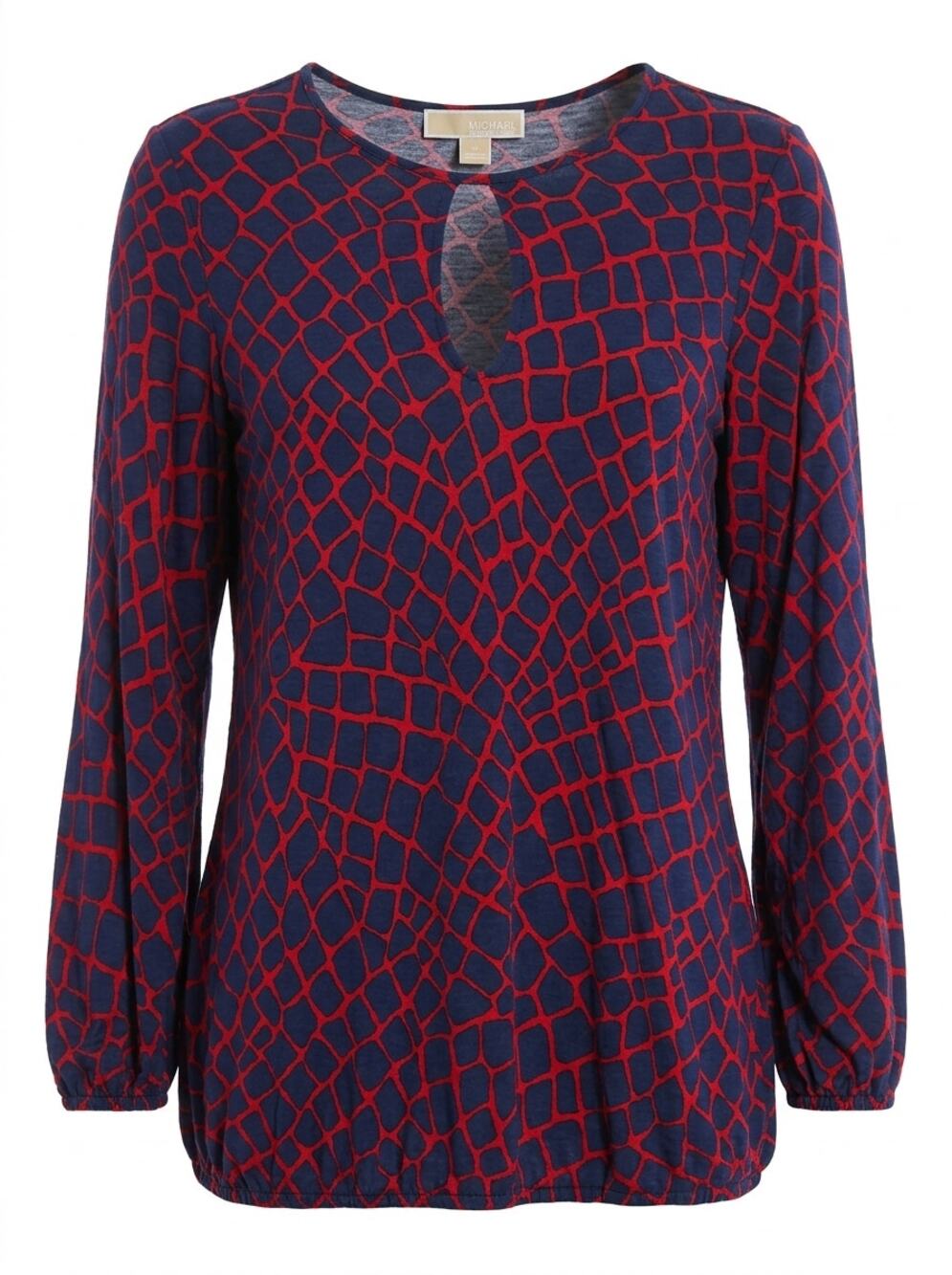 MICHAEL Michael Kors Geometric Lightweight Stretch Jersey Top Women Size M